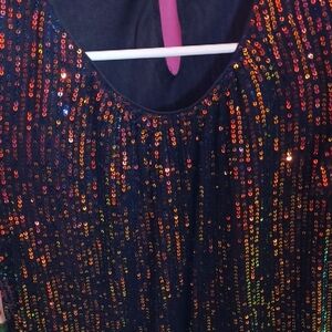 Grace Karin Multicolor Sequin Blouse